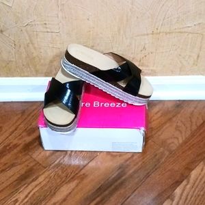 Blk. Slide in sandal  Never worn